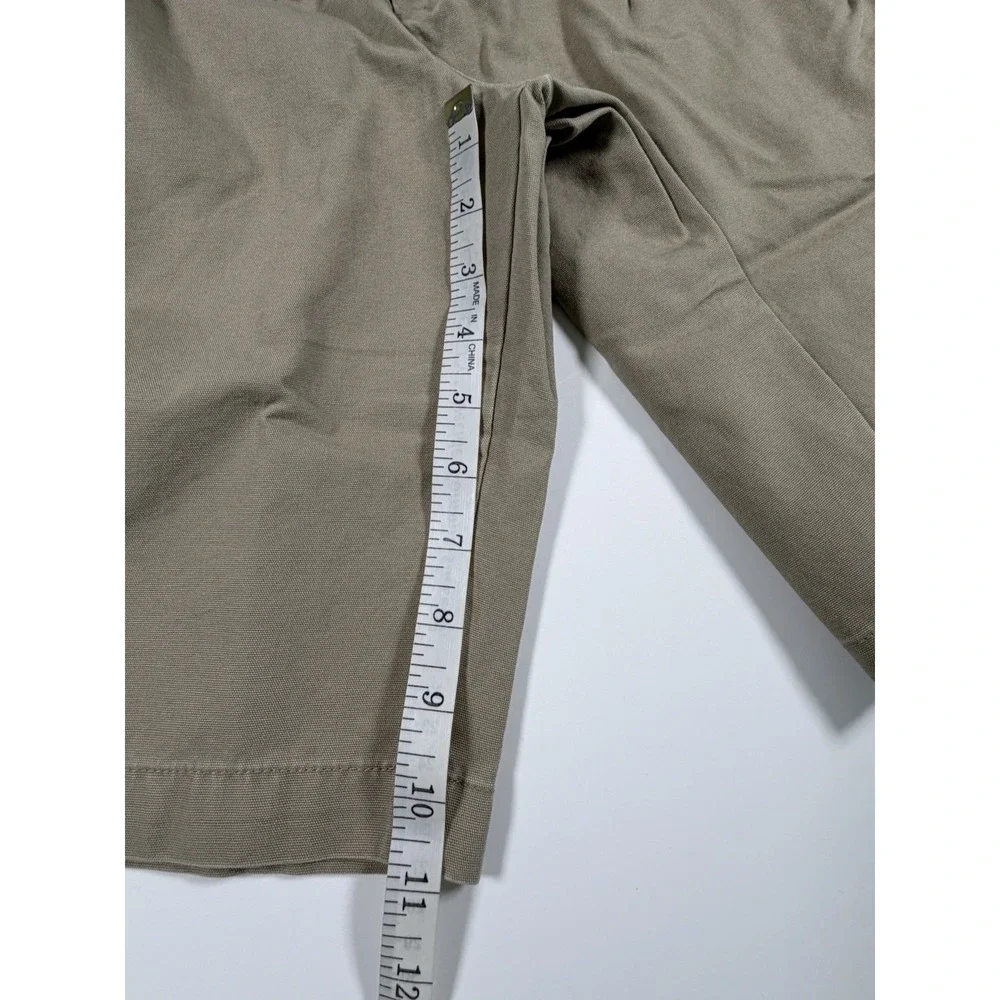 Nike New Men's Size 28 Life Pleated Chino At Knee Shorts Khaki Loose DX0643-247
